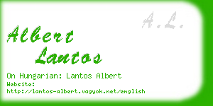 albert lantos business card